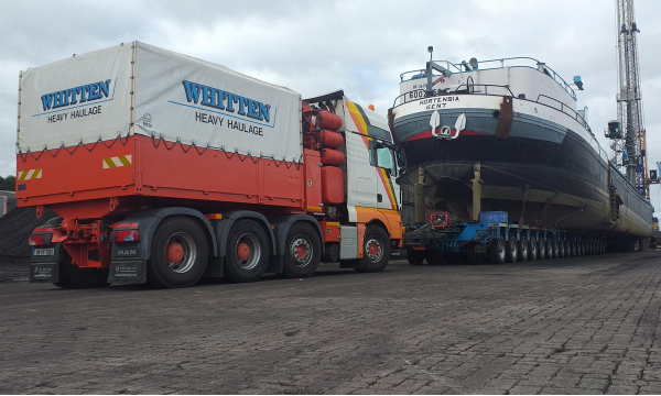 Whitten Road Haulage - Assisting in Moving a 240Ton Barge
