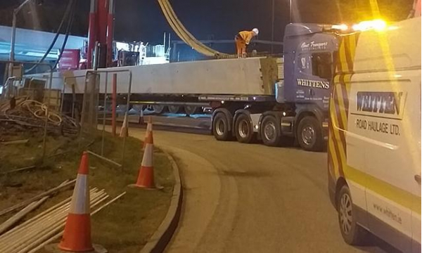 Whitten Road Haulage - 4 33m beams to Dunkettle